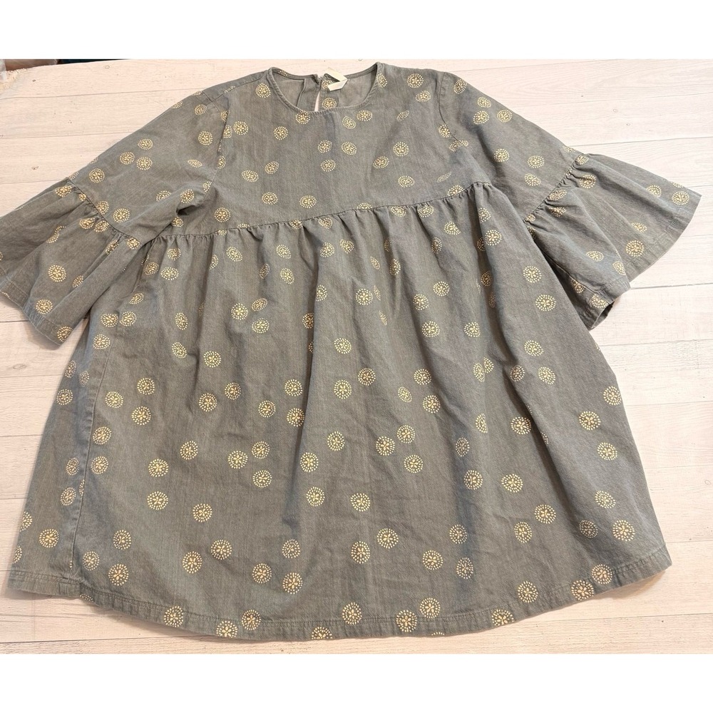Rylee + Cru bell sleeve women's sand‎ dollar dress size large